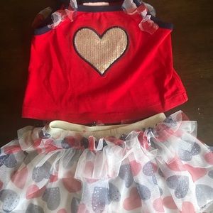 Toddler Heart Tutu Set